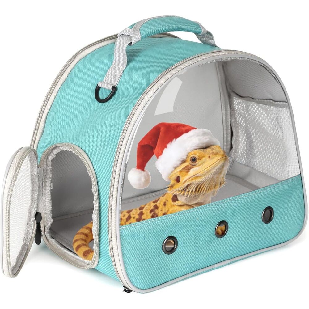 Bearded Dragon & Small Animal Travel Carrier Bag for Reptiles Guinea Pigs Birds